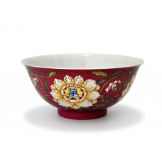 1389  A Yong-Zheng red-ground Falancai bowl